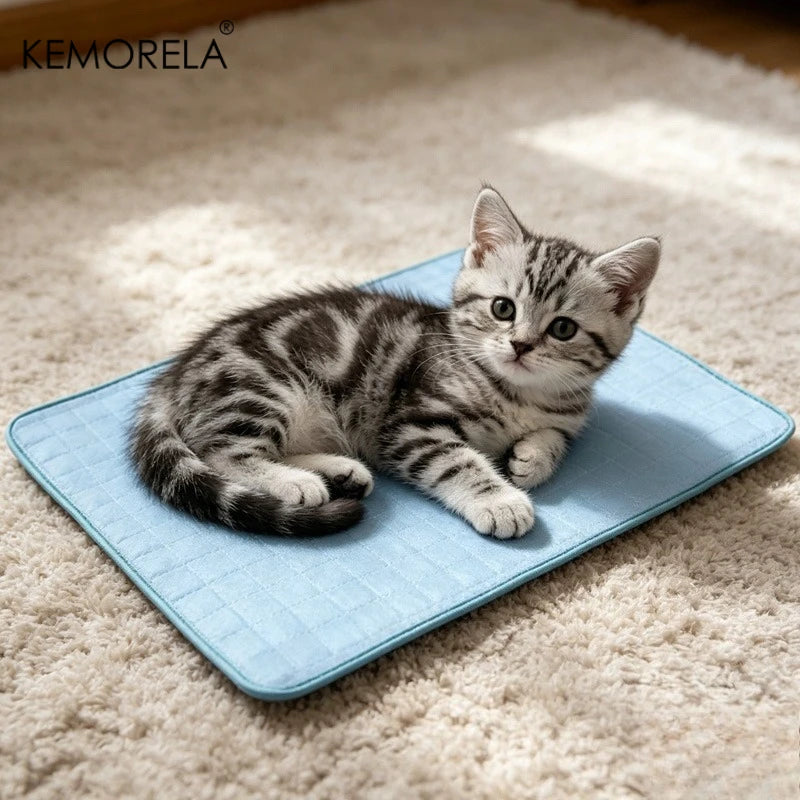 2026 Ice Cool Upgrade Dog Cooling Mat Summer Pet Cold Bed Extra Large for Small Big Dogs Pad Breathable Pet Cold Bed