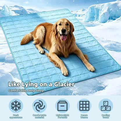 2026 Ice Cool Upgrade Dog Cooling Mat Summer Pet Cold Bed Extra Large for Small Big Dogs Pad Breathable Pet Cold Bed