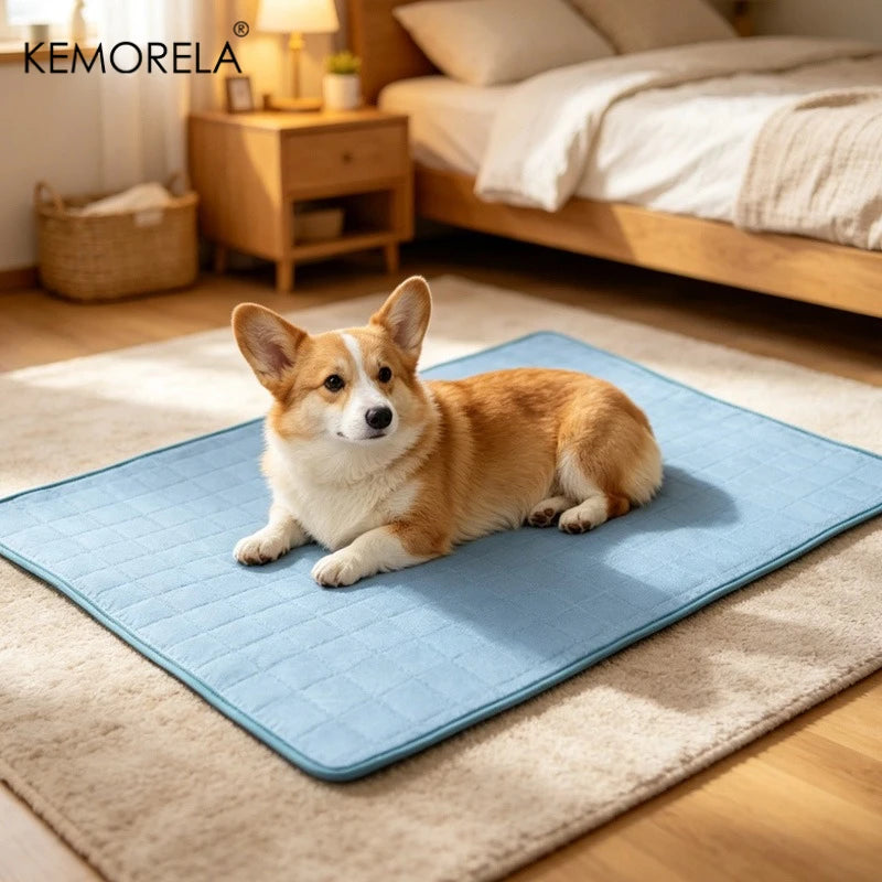2026 Ice Cool Upgrade Dog Cooling Mat Summer Pet Cold Bed Extra Large for Small Big Dogs Pad Breathable Pet Cold Bed
